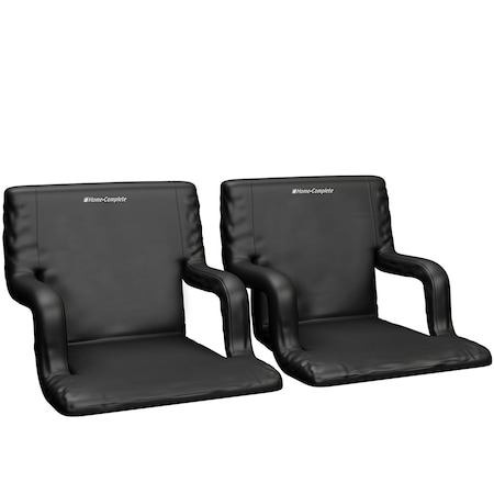 Stadium Seats - Bleacher Cushion Set With Padded Back Support, Armrests By, 2PK